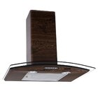 Coifa De Parede 60cm Vidro Curvo Slim Nardelli Wood Com Nogue