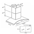Coifa De Parede 80cm Vidro Curvo Safanelli 220v Cvc80220
