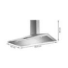 Coifa de Parede 90cm Inox 5 e 6 Bocas com Duplo Filtro 220V Piramidal BAI91BR Brastemp