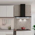 Coifa de Parede 90cm Preto 5 e 6 Bocas 220V Granada Slim TP1192PT Suggar