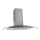 Coifa De Parede 90cm Vidro Curvo Duto Slim Fogatti Inox