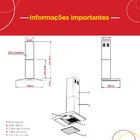 Coifa de Parede 90cm Vidro Curvo Slim Nardelli Yellow