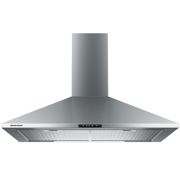 Coifa De Parede Brastemp 60 Cm Inox Piramidal 4 Bocas Com Dup