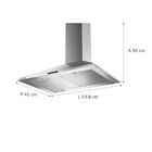Coifa De Parede Brastemp 60 Cm Inox Piramidal 4 Bocas Com Dup