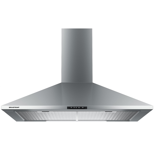 Coifa De Parede Brastemp 60 Cm Inox Piramidal 4 Bocas Com Dup