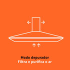 Coifa De Parede Brastemp 90 Cm Inox Piramidal 5 E 6 Bocas Com