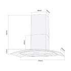 Coifa De Parede Cadence Curvature  90cm - 127v Cfa390