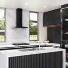 Coifa De Parede Clean Vidro Curvo Black 80cm Preto 220v