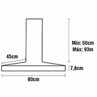 Coifa De Parede Cvc Slim Inox Vidro Curvo 80cm Nardelli