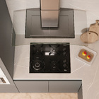 Coifa de Parede Fischer 60cm Preto e Inox com Vidro 4 Bocas Talent Fit 28017 220V