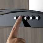 Coifa de Parede Fischer 60cm Preto e Inox com Vidro 4 Bocas Talent Fit 28017 220V