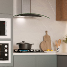 Coifa de Parede Fischer 60cm Preto e Inox com Vidro 4 Bocas Talent Fit 28017 220V