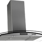 Coifa De Parede Fogatti Vidro Curvo Slim Prata 4 E 6 Bocas 80