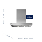 Coifa de Parede Inox Silver 70cm 127V (110V) Electrolux