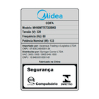 Coifa de Parede Midea 89,8cm Preto 5 e 6 Bocas Smart Pro Touch MH90M77ET22BW2 127V (110V)