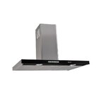 Coifa De Parede Retangular 75cm Slim Terim Preto Com Inox