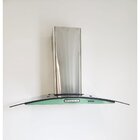 Coifa De Parede Terim Vidro Curvo Verde Chá/ Inox 75 Cm