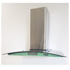 Coifa De Parede Terim Vidro Curvo Verde Cha Inox 80 Cm