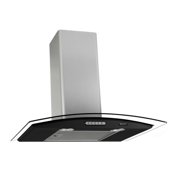 Coifa De Parede Vidro Curvo Terim 60cm