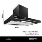 Coifa E Depurador De Parede Eos 90cm Touch Inox Preta 110v