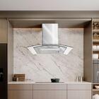 Coifa E Depurador De Parede Inox Com Vidro Curvo 60cm Eco60pv