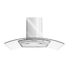 Coifa E Depurador De Parede Inox Com Vidro Curvo 90cm Eco90pv