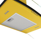 Coifa Fogatti De Parede Clean Vidro Curvo Amarela 60cm