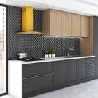 Coifa Fogatti De Parede Clean Vidro Curvo Amarela 60cm