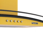 Coifa Fogatti De Parede Clean Vidro Curvo Amarela 90cm