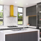 Coifa Fogatti De Parede Clean Vidro Curvo Amarela 90cm