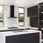 Coifa Fogatti De Parede Clean Vidro Curvo Black 90cm