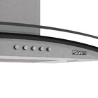 Coifa Fogatti De Parede Clean Vidro Curvo Kromanox 70cm