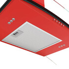 Coifa Fogatti De Parede Clean Vidro Curvo Vermelha 80cm