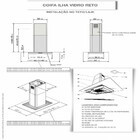 Coifa Ilha Black Vidro Reto 90cm 220v Nardelli