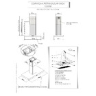 Coifa Ilha Teto Retangular Inox 120 Cm 120w Nardelli