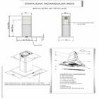 Coifa Nardelli Ilha Retangular 90cm  Inox - 220 Volts Coifa N