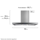 Coifa Parede Electrolux (90cts) 220v+ Cooktop (gc75u) Bivolt