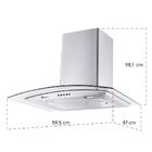 Coifa Parede Gallant Venezia Vidro Curvo Inox 60cm 220v