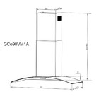 Coifa Parede Gallant Venezia Vidro Curvo Inox 90cm 220V