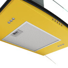 Coifa Terim De Parede Clean Vidro Curvo Amarela Kroma 90cm