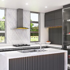 Coifa Terim De Parede Clean Vidro Curvo Amarela Kroma 90cm