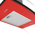 Coifa Terim De Parede Clean Vidro Curvo Vermelha Kroma 70cm