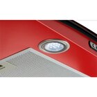 Coifa Terim Parede Vidro Curvo Vermelha Inox 70 Cm Duto Slim