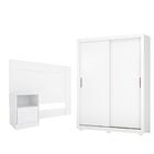 Cojunto Cabeceira E Guarda Roupa Nina Branco