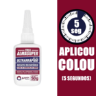 Cola Adesivo Instantâneo Ultrarrápido 50g Almasuper Almata