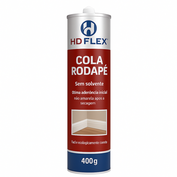 Cola Bisnaga 400 G Hd Flex – Fixador De Rodapé Mdf, Madeira E