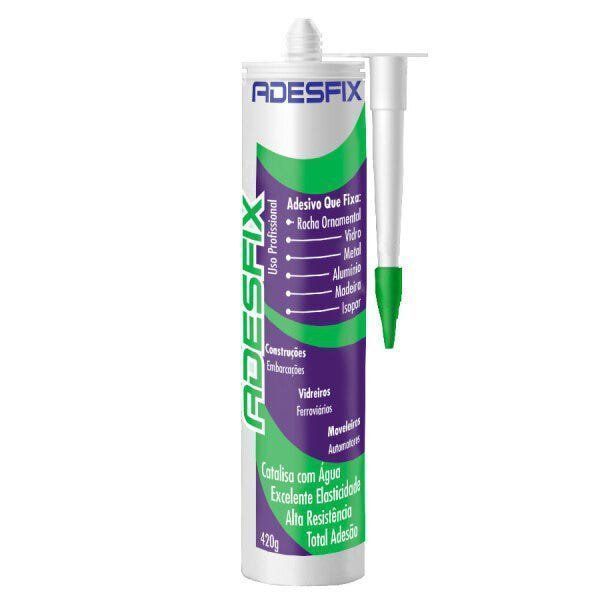 Cola Fixa Tudo Cartucho 420gr - Adesfix Cor:preto