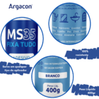 Cola Fixa Tudo MS35 Selante Branco Adesivo Aracon