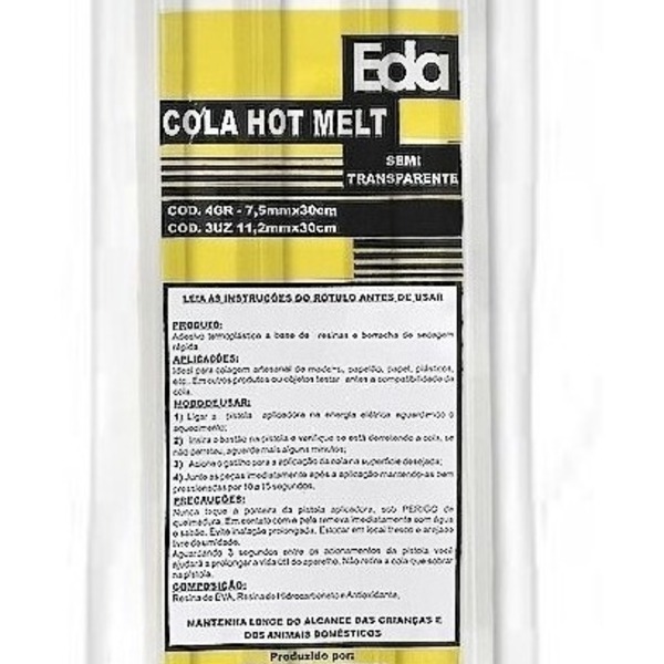 Cola Quente Silicone Bastão Grosso 04 Unid 11 Mm 115 Gr 3uz