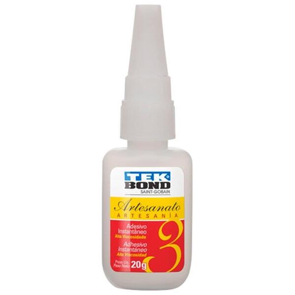 Cola Tekbond Artesanato Nº3 Instantânea 20g - Embalagem Com 1